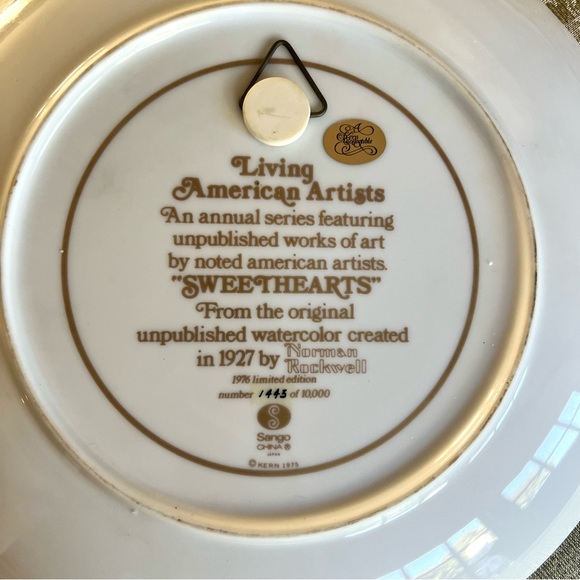 Norman Rockwell collectors plate Living American Artists “Sweethearts” 1… - Picture 6 of 11